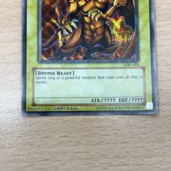 2003 YuGiOh English Slifer GBI-001 Obelisk GBI-002 Ra GBI-003 Secret Rare Promo - Image 3