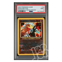 Pokemon Card Entei Pokemon Movie 3 Promo 34 Reverse Foil English - PSA 9 MINT - Image 1