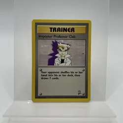 Imposter Professor Oak 102/130 Base 2 Set Pokemon Card - Image 1