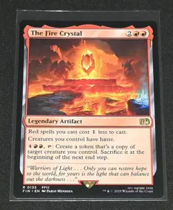The Fire Crystal Final Fantasy MTG Magic the Gathering Regular Card, Unplayed - Image 1