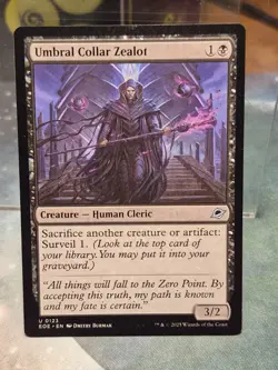 U 0123 Umbral Collar Zealot EOE Edge of Eternities MTG Card Human Cleric Black - Image 1