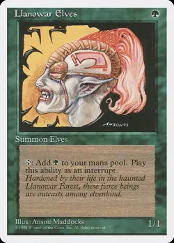 2x Llanowar Elves 4th Edition HP MTG - Image 1