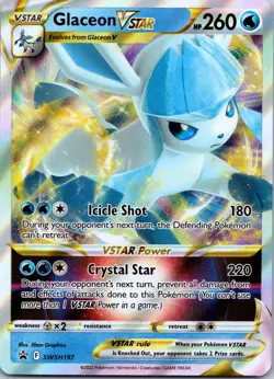 Glaceon VSTAR SWSH197 NM Pokemon Card TCG - Image 1