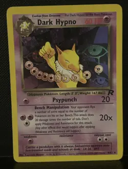 Dark Hypno - 9/82 - Pokemon Team Rocket Unlimited Holo Rare Card WOTC LP - Image 1