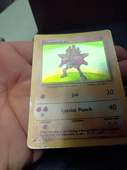 Hitmonchan Rare Holo Foil Pokemon Card Vintage 1999 Base Set 7/102 WOTC - Image 4