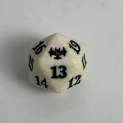 Magic Gathering Spindown D20 Life Counter Dice MTG Crimson Vow White - Image 1