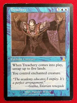 MTG 1X Treachery X1 Urza's Legacy Magic - MP - Image 1