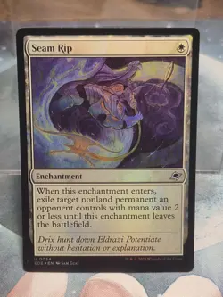 U 0034 Seam Rip FOIL Enchantment Uncommon EOE Edge of Eternities MTG Card White - Image 1