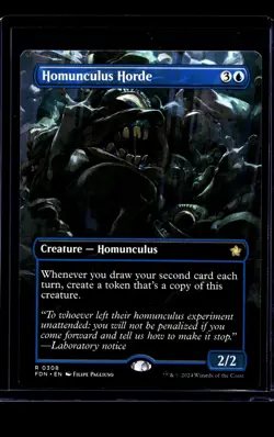 2024 MTG Magic The Gathering FDN Foundations Borderless #308 Homunculus Horde - Image 1