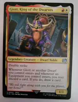 MTG - Final Fantasy: Giotto, King Of Dwarves (0223) - Uncommon - Near Mint - Image 1