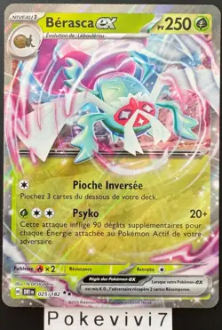 Carte Pokemon BERASCA 025/182 EX EV10 Ecarlate et Violet 10 DRI FR NEUF - Image 1