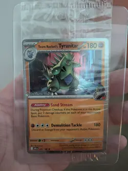 Team Rocket's Tyranitar 096/182 Sealed | Destined Rivals | Pokemon Center Stamp - Image 2