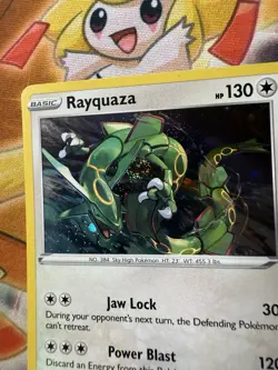 *SWIRL* Rayquaza SWSH029 Cosmos Holo Black Star Promo Pokemon Sword & Shield NM - Image 1