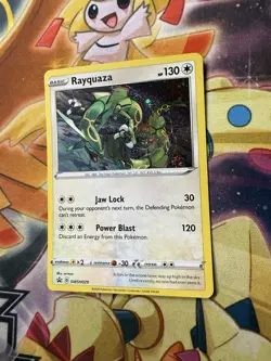 *SWIRL* Rayquaza SWSH029 Cosmos Holo Black Star Promo Pokemon Sword & Shield NM - Image 1