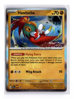 Pokemon SV: Scarlet & Violet Promo Hawlucha - 007 (Prerelease) [Staff] (P) NM - Image 1