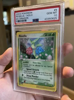 2003 POKEMON EX DRAGON ROSELIA HOLO PSA 10 #9/97 - Image 1