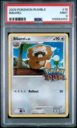 2009 POKEMON PLATINUM RUMBLE BIBAREL PSA 9 #16/16 - Image 1