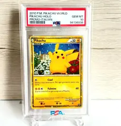 PSA 10 2010 POKEMON PIKACHU WORLD PROMO ITALIAN PIKACHU-HOLO - Image 1