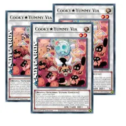 COOKY★YUMMY VIA 3x • (Cooky★Yummy Way) • Rara • JUSH IT020 • 1Ed • Yugioh! - Image 1