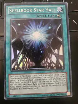 YUGIOH SPELLBOOK STAR HALL SUPER RARE AP03-EN011 - Image 1