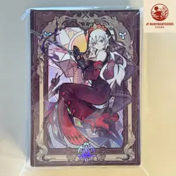 Yugioh TCG 60 Card Sleeves Crimson Saint Cartesia 91 × 66mm Standard Size New - Image 1