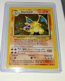 Pokemon Charizard Holo 4/130 - Base Set 2 - Rare Vintage WOTC 2000 TCG Card - Image 1