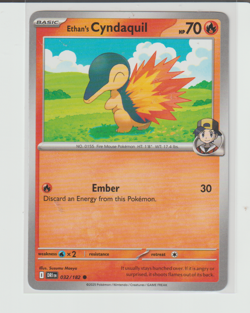 Pokemon TCG Destined Rivals Ethan's Cyndaquil Card 032/182 - Image 1
