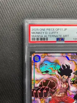 PSA 10 One Piece Card Monkey D. Luffy Gear4 Manga Alt OP11-118 Fist of Divine - Image 2