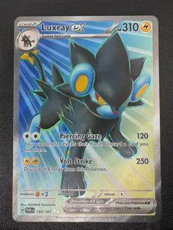 Luxray Ex TWM 195/167 Twilight Masquerade Full Art Ultra Rare Card Pokemon NM - Image 1