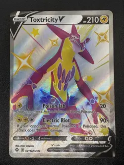 Toxtricity V SV112/SV122 Shining Fates Shiny Vault Full Art Card Pokemon TCG NM - Image 1