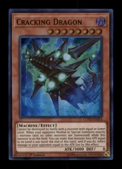 Cracking Dragon COTD-EN014 Holo 1996 Yu-Gi-Oh! TCG Trading Card - Image 1