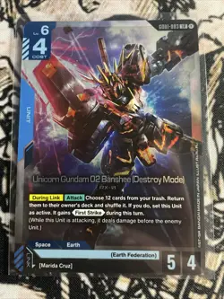 Unicorn Gundam 02 Banshee (Destroy Mode) Foil - GD01-003 NM - TCG Card Game - Image 1