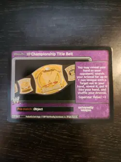 WWE / WWF TCG Raw Deal Revolution WWE Championship Title Belt Promo Card - Image 1