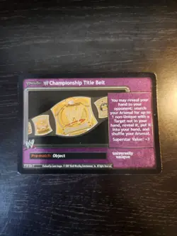 WWE / WWF TCG Raw Deal Revolution WWE Championship Title Belt Promo Card - Image 1