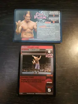 WWE / WWF TCG Raw Deal ECW CM Punk Superstar card Straight-edge Promo Cards - Image 1