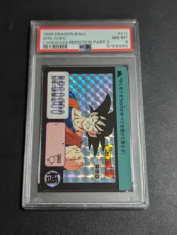 Dragon Ball Z Carddass Son Goku No 211 PSA 8 1996 Collectible Card - Image 1
