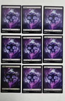 MTG Theros Beyond Death #252 Swamp Full art NM Nine Cards Total - Image 3