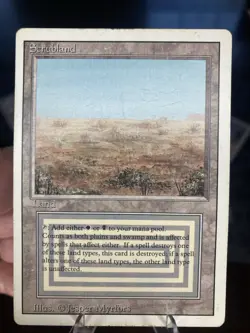 Magic: The Gathering Scrubland Revised Edition Dual Land Rare Moderate Play MTG - Image 1