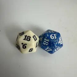 MTG d20 Spindown Life Counter Set Of 2 dice Rivals of Ixalan Blue and Black - Image 2