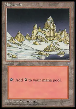 Moderate Play, English MTG Regular Mountain (342) Ice Age Magic the Gathering - Image 1