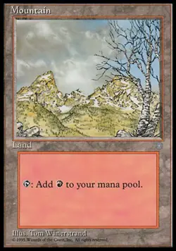 Moderate Play, English MTG Regular Mountain (341) Ice Age Magic the Gathering - Image 1
