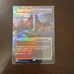 MTG Innistrad: Crimson Vow #285 Sundown Pass Borderless Foil LP Ships Free - Image 1