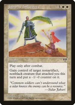 MTG Jabari's Influence NM Mirage MIR English Reserved List Magic Gathering card - Image 1