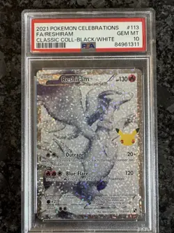 2021 Pokemon Celebrations Reshiram #113 & Zekrom #114 PSA 10 Set - Image 2