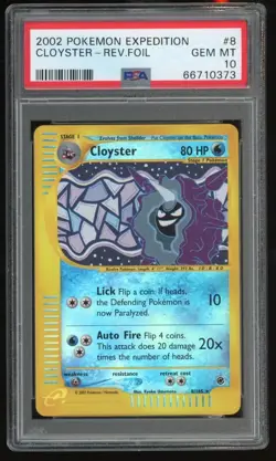 PSA 10 Pokemon Expedition Reverse Foil Cloyster 8 ⭐ - Image 1