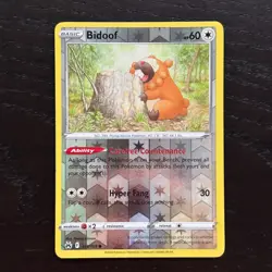 Bidoof 111/159 Pokemon Crown Zenith Sword & Shield Reverse Holo Common NM - Image 1