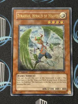 Yugioh FOTB-EN018 Zeradias, Herald Of Heaven Ultimate rare 1st Ed NM - Image 3
