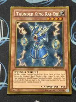 Yugioh Thunder King Rai-Oh PGLD-EN075 Gold Rare LP - Image 1