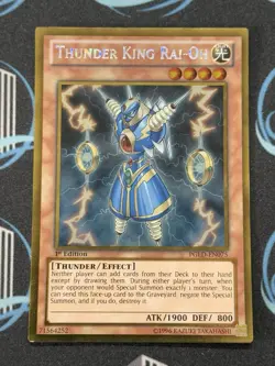 Yugioh Thunder King Rai-Oh PGLD-EN075 Gold Rare LP - Image 3
