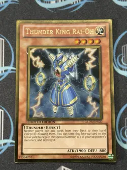 Yugioh Thunder King Rai-Oh PGLD-EN075 Gold Rare LP - Image 5
